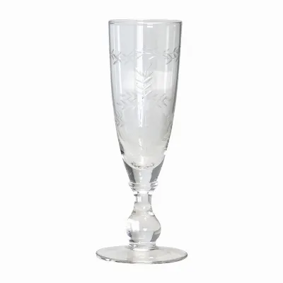Champagne glass with cutting, Clear