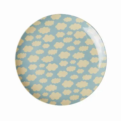 Melamine kids lunch plate with Cloud print