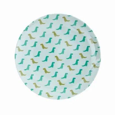 Melamine kids lunch plate with Dino print