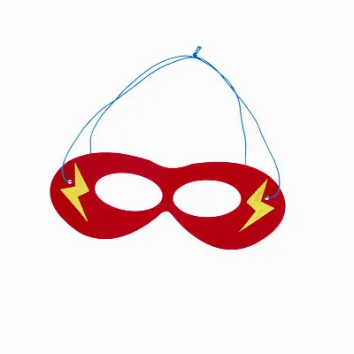 Felt masks in kids super hero theme