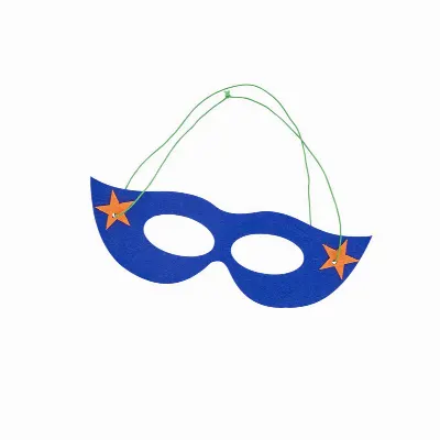 Felt masks in kids super hero theme