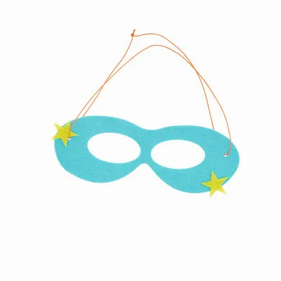 Felt masks in kids super hero theme