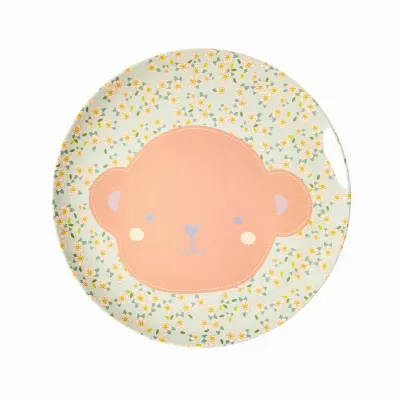 Melamine kids lunch plate with Animal print