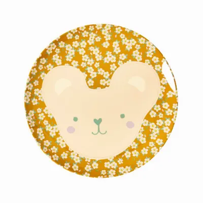 Melamine kids lunch plate with Animal print