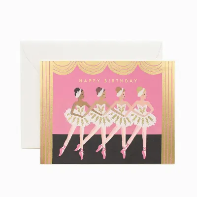 Kort med kuvert, Birthday Ballet Card