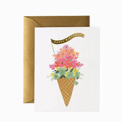 Kort med kuvert, Ice Cream Birthday Card