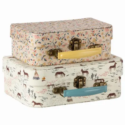 Suitcase w. fabric - 2 pcs.