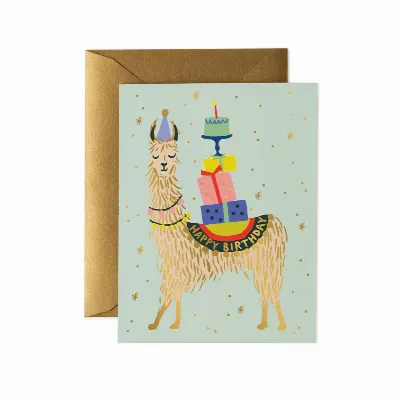 Kort med kuvert, Llama