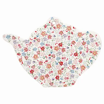 Coaster teapot Clementine, White