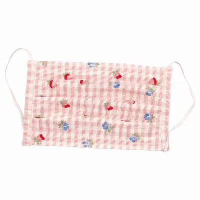 Face mask Viola check, Pale pink