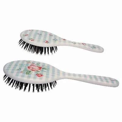 Hair brush round Henrietta, Pale blue set of 2ass