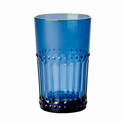 Acrylic Tumbler in Blue with Gold Edge, Small