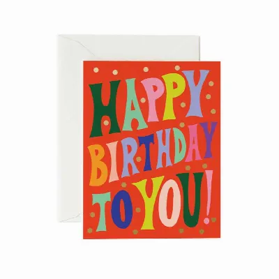 Kort med kuvert, Groovy Birthday card