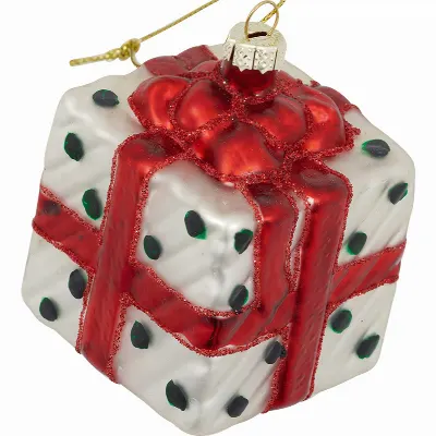 Ornament glass Gift, White