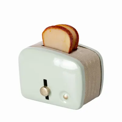 Miniature toaster & bread - Mint