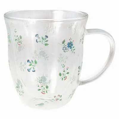 Glas mug Ailis, White