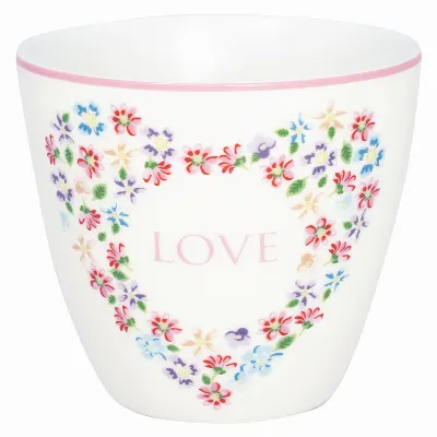 Lattemugg Columbine Love, White
