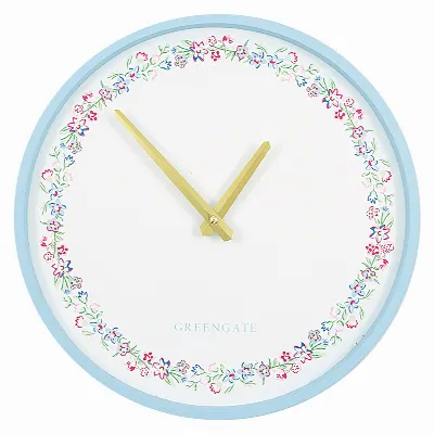 Wall clock Ailis, Pale blue