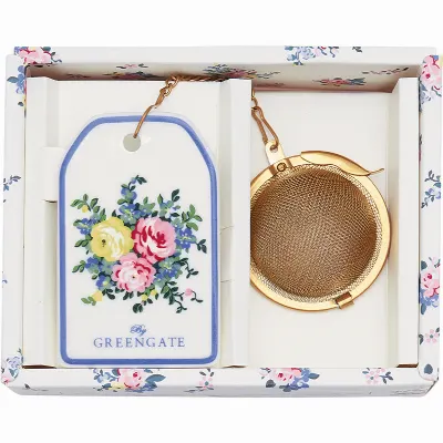 Tea infuser Laura, White with chain