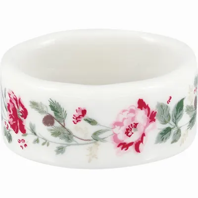Napkin ring Leonora, White set of 6