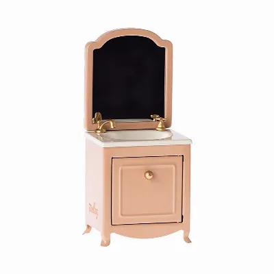 Sink dresser with mirror, Dark powder - Mouse