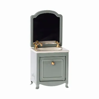 Sink dresser with mirror, Dark mint - Mouse