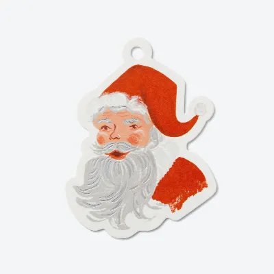Set med 8 st gift tags, Santa