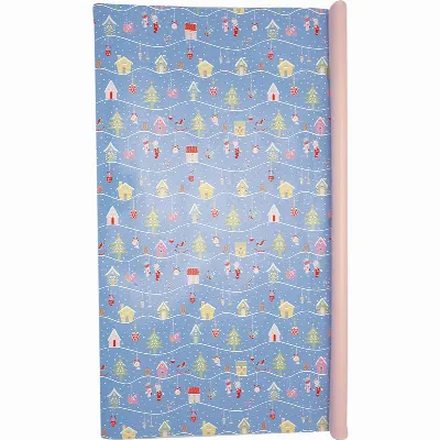 Wrapping paper Laura christmas, Dusty blue