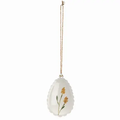 Easter egg ornament, Yellow no1