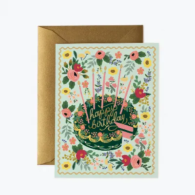 Kort med kuvert, Floral Cake