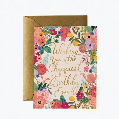 Kort med kuvert, Garden Party Birthday Card