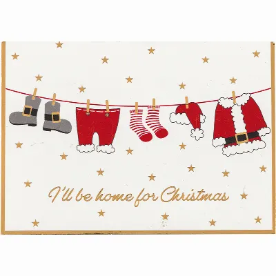 Kort med kuvert, Home for xmas white medium