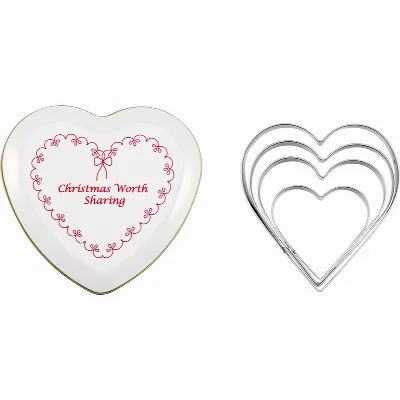 Heart cookie cutter box Layla heart, White