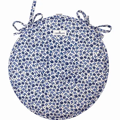 Seat cushion round Dahla, White