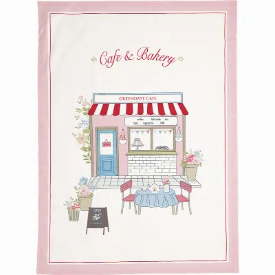 Kökshandduk Josefina cafe, White piece printed