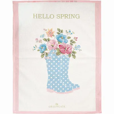 Kökshandduk Josefina summer, White piece printed