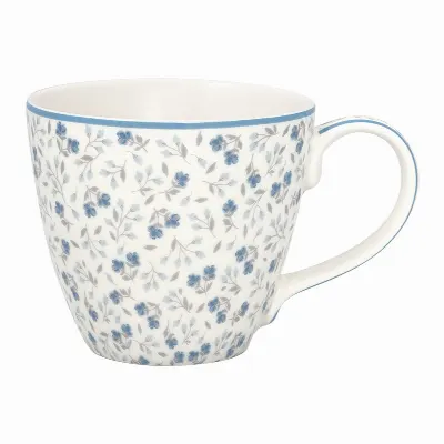 Mugg Florali, White