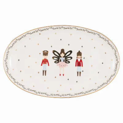 Ovalt serveringsfat Cindarella, White small
