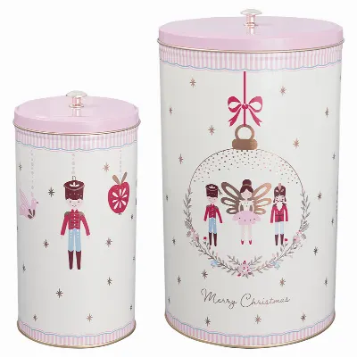 Set med 2 burkar Cindarella, White