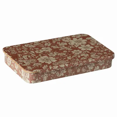Metal box with sliding lid, Blossom Heather