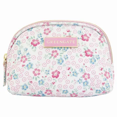 Cosmetic bag half moon Allyna, White small