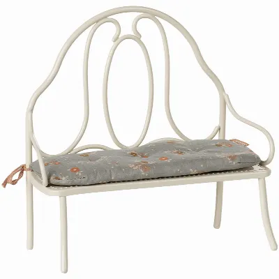 Vintage bench, Miniature - Off white