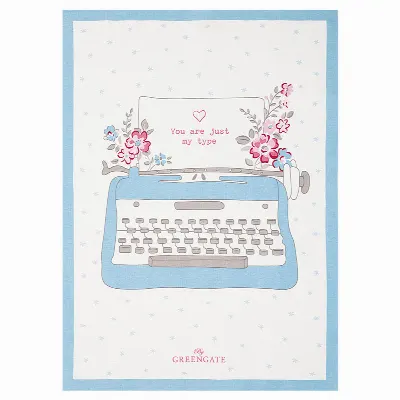 Kökshandduk Elba, White piece printed