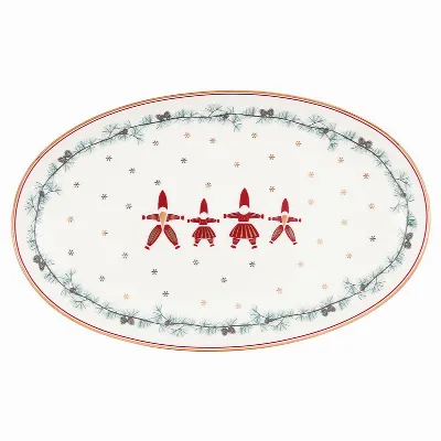 Ovalt serveringsfat Juana, White Small