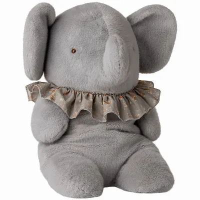 Elephant plush, Big - Blue/grey