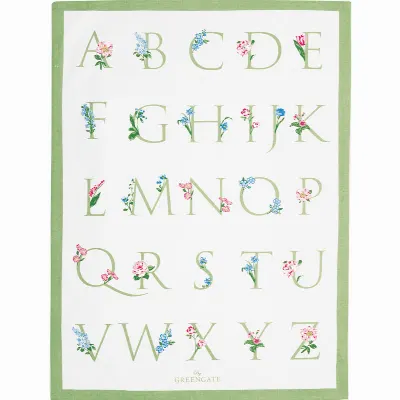 Kökshandduk Agnes letter, White piece printed