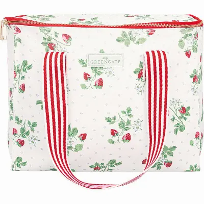 Cooler bag two handles Berry, White