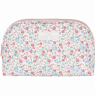Cosmetic bag half moon Louisa, White large