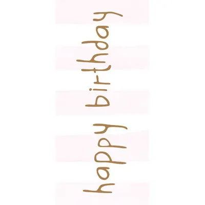 Tore kort, Happy birthday rosa rand