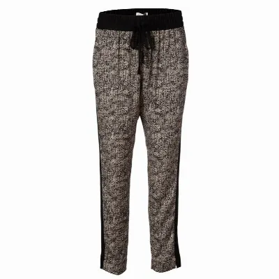 Silk trousers, Granite print